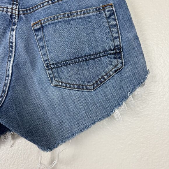 Polo Ralph Lauren Saturday Jean Cutoff Denim Micro Shorts Mid Rise Light Wash 2 - Picture 10 of 12